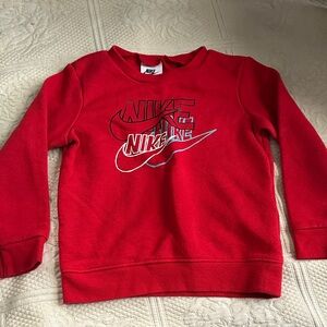 Nike Kids Red Logo Sweatshirt